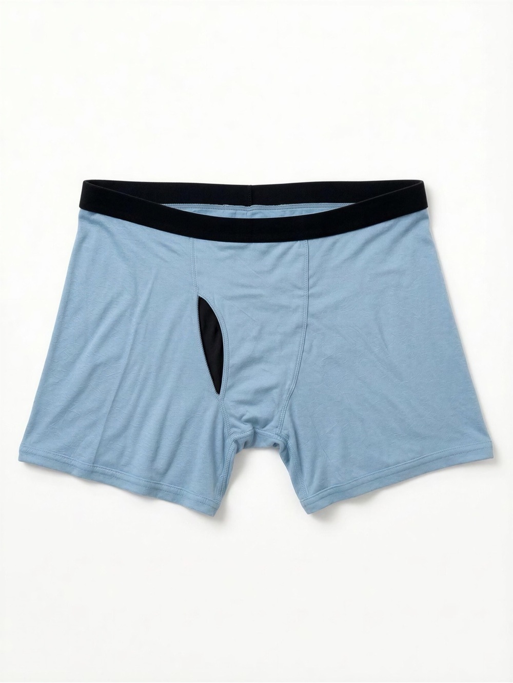 Fruit of the Loom Light Blue Boxer Briefs with Black Waistband